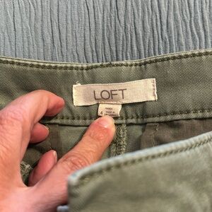 LOFT Marisa Sage Green Chino Pants 4